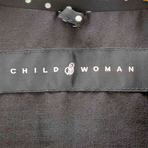 CHILD WOMAN シェルボタン ドット柄 3Bテーラードジャケット レディース FREE