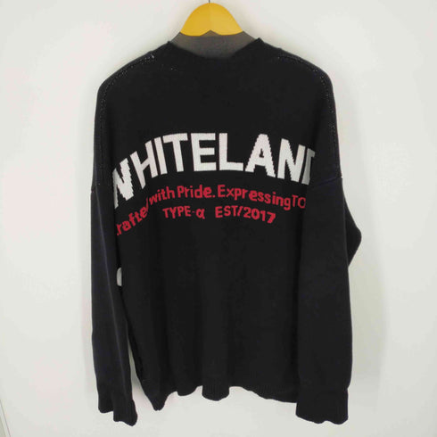 ホワイトランド WHITELAND バックプリント ヘビーカーディガン メンズ FREE
