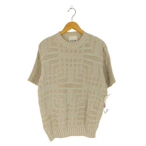 フィッチェ ficce 総柄 アクリルナイロンブレンド コットンニットTシャツ メンズ 53
