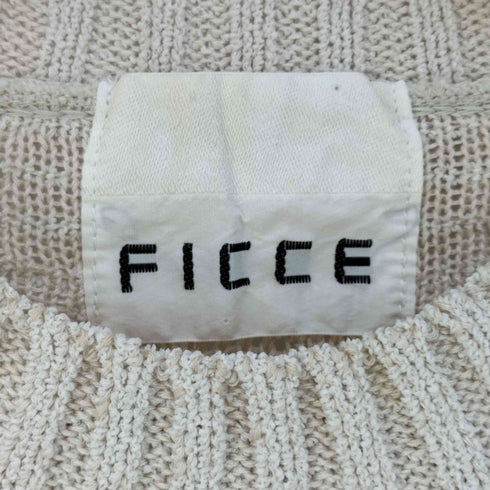 フィッチェ ficce 総柄 アクリルナイロンブレンド コットンニットTシャツ メンズ 53