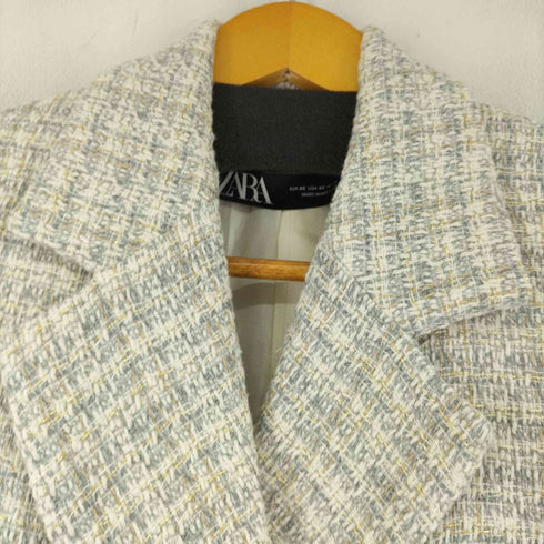 ザラ ZARA コットンダブルツイードブレザー レディース import:XS