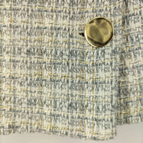 ザラ ZARA コットンダブルツイードブレザー レディース import:XS