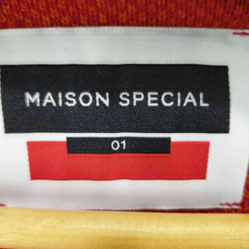 メゾンスペシャル MAISON SPECIAL クレイジーチェッカーフラッグプライムオーバーニットカーディガン メンズ JPN:1