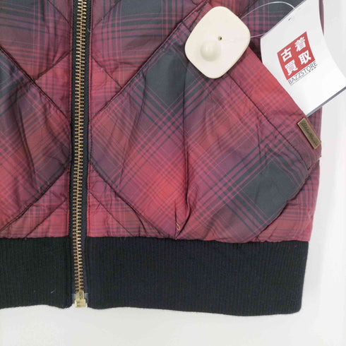 エディーバウアー Eddie Bauer BAUER DOWN 日の出タグ 復刻 チェック キルティングダウンベスト レディース import:XS