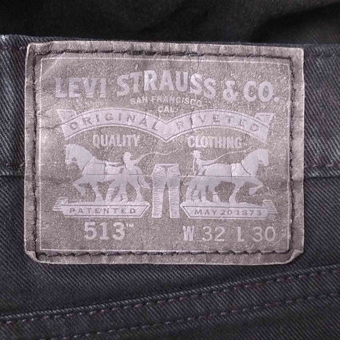 リーバイス Levis 後染め 513 ジップフライ ブラック デニム パンツ メンズ W32 L30