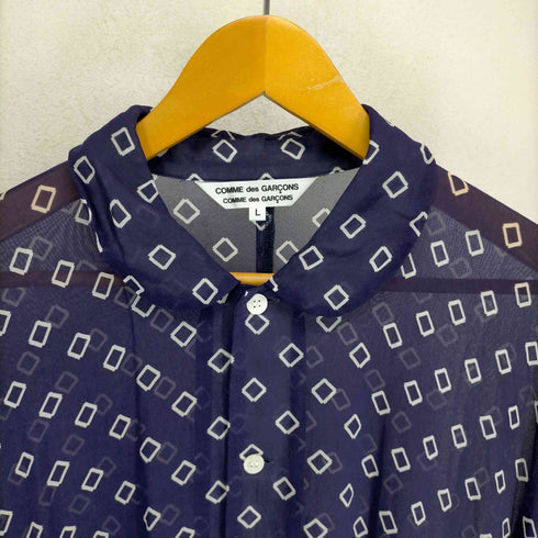 コムデギャルソンコムデギャルソン COMME des GARCONS COMME des GARCONS 総柄アセテートハーフボタンシャツワンピース レディース JPN:L