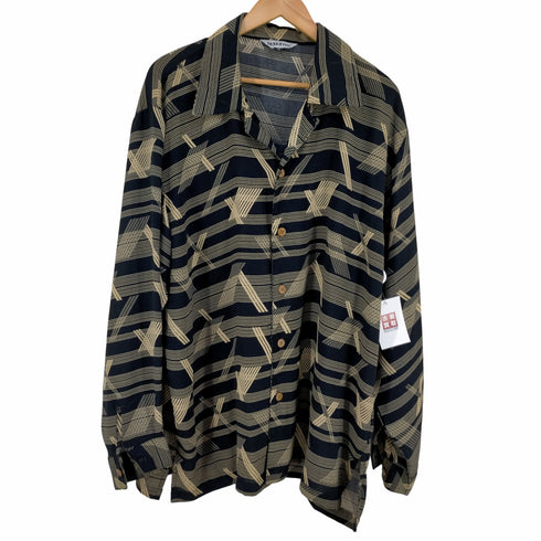 MALTOS オープンカラー ポリエステルシャツ 総柄 メンズ import:XL