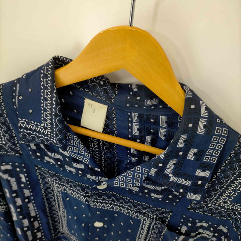 エヌハリウッド N.HOOLYWOOD 22AW GEOMETRIC PATTERN OPEN COLLAR LONG SLEEVE SHIRT メンズ 40