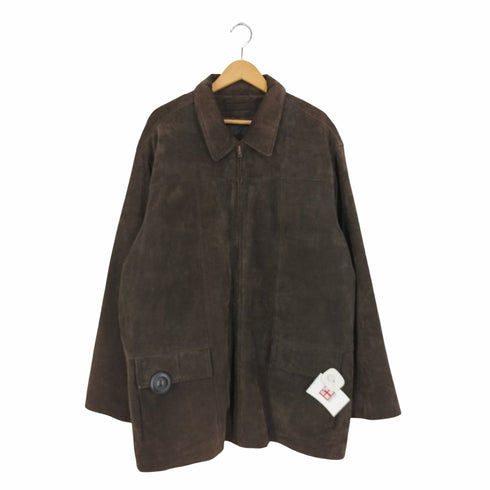 エディーバウアー Eddie Bauer SEATTLE SUEDE ライナー付 ピッグレザースウェード ジップアップジャケット ハーフコート メンズ import:XL