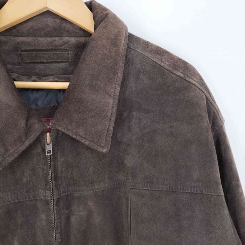 エディーバウアー Eddie Bauer SEATTLE SUEDE ライナー付 ピッグレザースウェード ジップアップジャケット ハーフコート メンズ import:XL