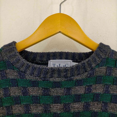 TLC by Lmbert USA製 コットンアクリル 3Dニット メンズ import:L