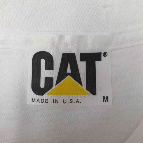 キャタピラー CAT 90S USA製 コピーライト 1993 プリント S/S Tシャツ メンズ import:M