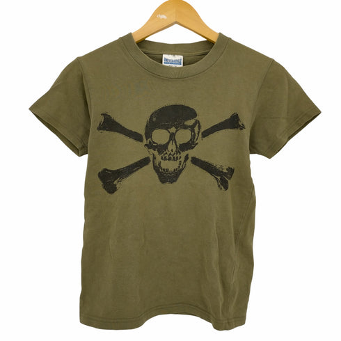 Y2K スカル プリントTシャツ ドクロ 髑髏 レディース JPN:M