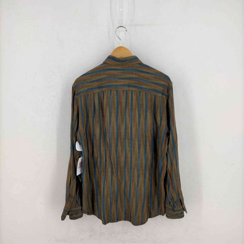 ジェーンバーンズ JHANE BARNES シルクレーヨン ストライプシャツ メンズ import:L