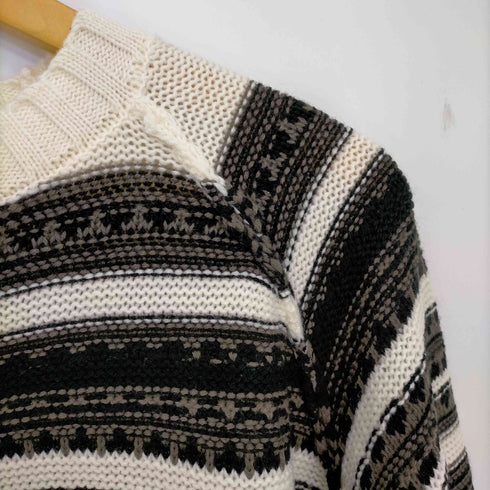 アズールバイマウジー AZUL by moussy DISTRESSED BORDER KNIT TOPS レディース JPN:S