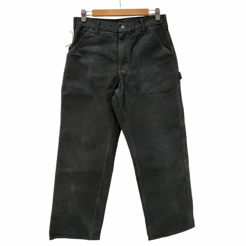 カーハート Carhartt 00s メキシコ製 ダック地 ブラックデニムペインターパンツ メンズ 32×30
