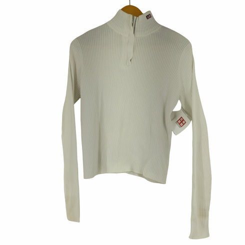 ポロジーンズカンパニーラルフローレン POLO JEANS COMPANY RALPH LAUREN ハーフジップニットトップス レディース import:XL