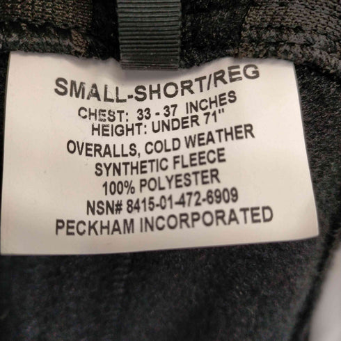 エクワックス ECWCS OVERALLS COLD WEATHER SYNTHETIC FLEECE BLACK POLARTEC メンズ SMALL SHORT/REG