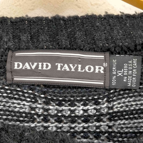 デヴィッドテイラー david taylor USA製 アクリル 3Dニット メンズ import:XL