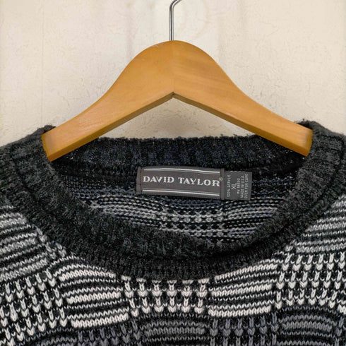 デヴィッドテイラー david taylor USA製 アクリル 3Dニット メンズ import:XL