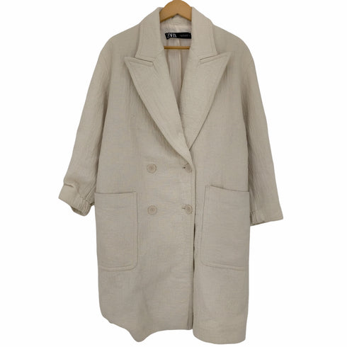 ザラ ZARA Double Breasted Textured Coat レディース import:S