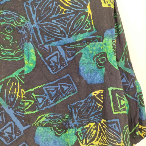フメイ COLORE ITALIA 総柄 レーヨン S/S シャツ メンズ import:M
