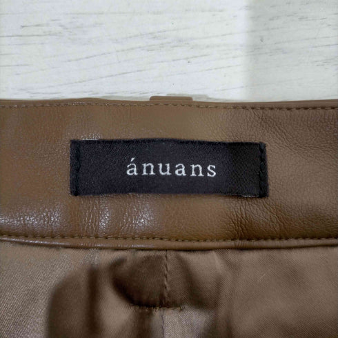 アニュアンス anuans ヴィーガンレザーワイドパンツ レディース JPN:S