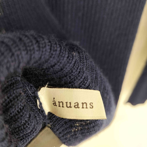 アニュアンス anuans ウールフィットリブタートルプルオーバー レディース FREE