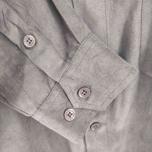 トラスト TRUST レギュラーカラースエードシャツ メンズ 2XL