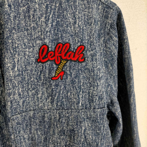 レフラー Leflah ワッペン付 バンドカラーシャツ メンズ JPN:M