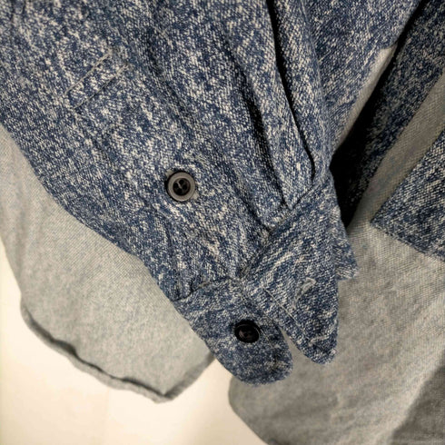 レフラー Leflah ワッペン付 バンドカラーシャツ メンズ JPN:M