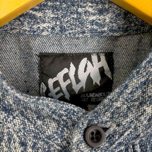 レフラー Leflah ワッペン付 バンドカラーシャツ メンズ JPN:M