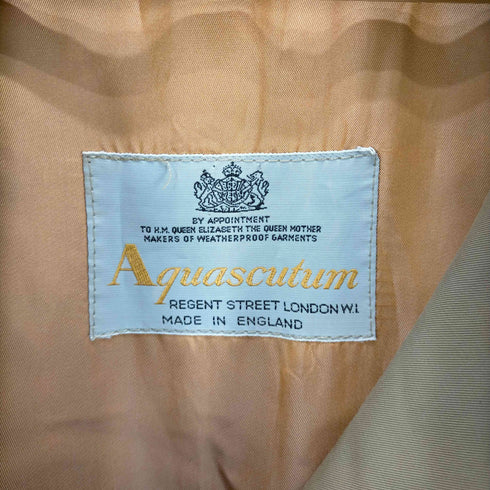アクアスキュータム AQUASCUTUM MADE IN ENGLAND AQUA5 ウールライナー付きステンカラーコート メンズ