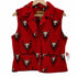 BARN FLY RANCH COLLECTION USA製 コンチョボタン バッファロー 総柄 フリースベスト レディース import:S
