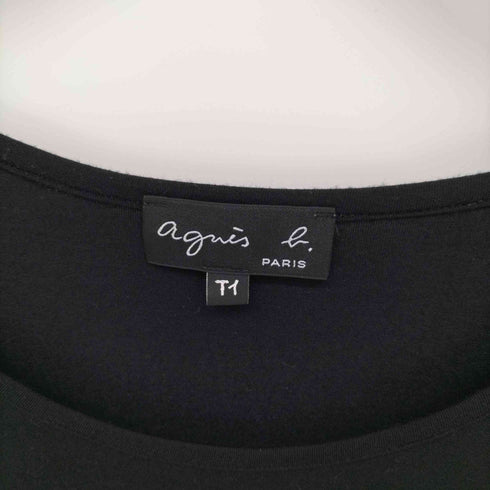 アニエスベー agnes b. 膝丈ショートスリーブレーヨンワンピース レディース Tイ