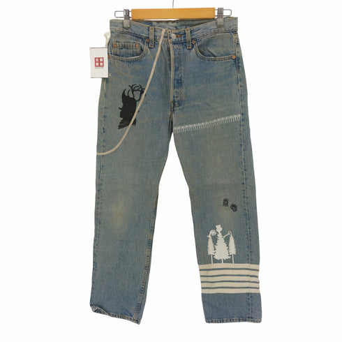 ネイキドバンチ nakEd bunch Levis 501 90S USA製 リメイク ボタンフライ デニムパンツ メンズ W32/L30