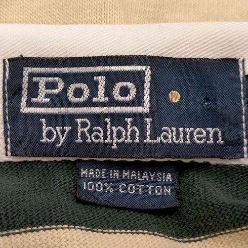 ポロバイラルフローレン Polo by RALPH LAUREN ボーダー スモールポニー刺繍 L/S ラガーシャツ メンズ import:L