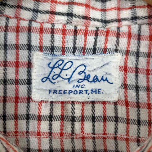 エルエルビーン L.L.Bean 筆記体タグ グラフチェック レギュラーカラーシャツ メンズ