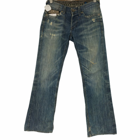 ゲス GUESS GUESS PREMIUM 90-00s Falcon ポケットスタッズ ローライズ ダメージブーツカットデニム メンズ W29