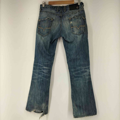 ゲス GUESS GUESS PREMIUM 90-00s Falcon ポケットスタッズ ローライズ ダメージブーツカットデニム メンズ W29
