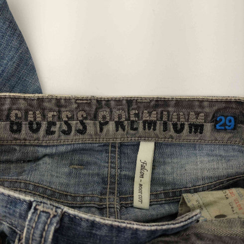 ゲス GUESS GUESS PREMIUM 90-00s Falcon ポケットスタッズ ローライズ ダメージブーツカットデニム メンズ W29