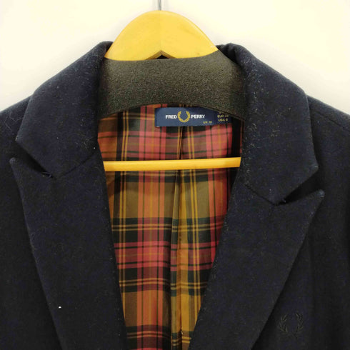 フレッドペリー FRED PERRY スマートコート 裏地チェックチェスターコート レディース EUR:38