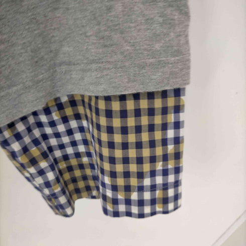 コムデギャルソンシャツ COMME des GARCONS SHIRT 袖チェック 切替え カットソー メンズ JPN:L