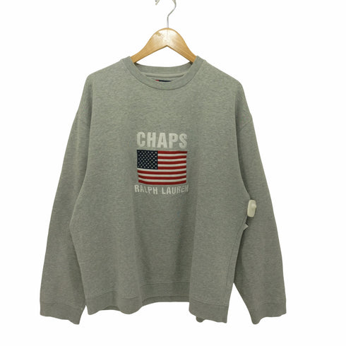 チャップスラルフローレン CHAPS RALPH LAUREN 星条旗 刺繍デザイン 長袖スウェット メンズ JPN:XL