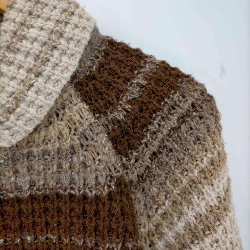 イーアールエル ERL Striped Zipped Wool-Blend Knit Sweat メンズ import:S
