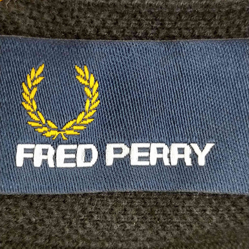 フレッドペリー FRED PERRY 同色ロゴ刺繍 鹿の子 長袖シャツ メンズ import:M