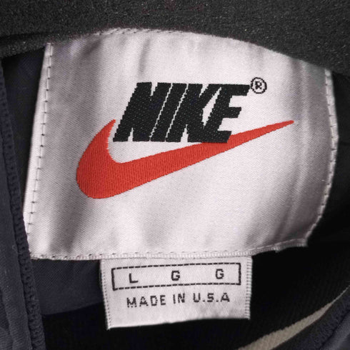 ナイキ NIKE 90S MADE IN USA 白タグ スウッシュ刺繍 ナイロンハーフスウェット メンズ JPN:L