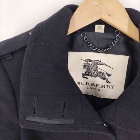 バーバリーロンドン BURBERRY LONDON カシミヤ混 裏地チェック ウールトレンチコート レディース
