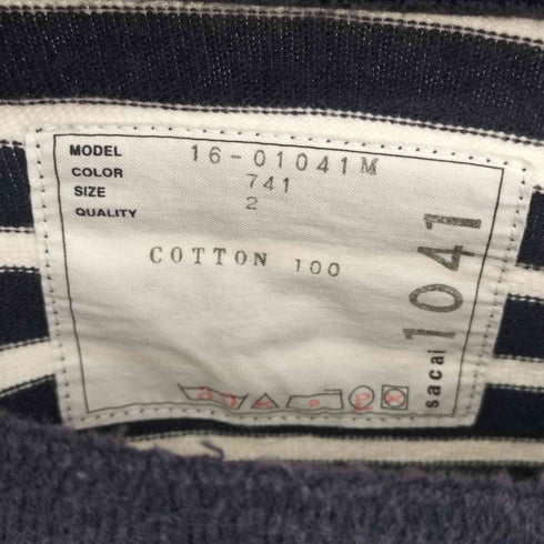 サカイ Sacai コットン ボーダーカットソー メンズ JPN:2