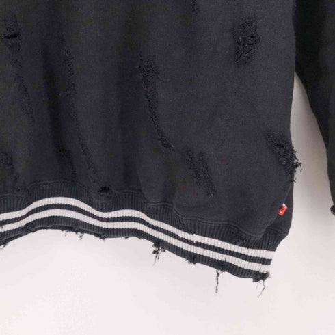エコー ecco ロゴ刺繍 ダメージ加工 スウェット メンズ JPN:L